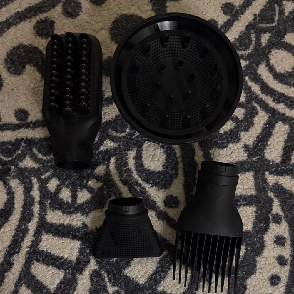 Black Ion Hair Dryer Attachments Set 4 pieces.